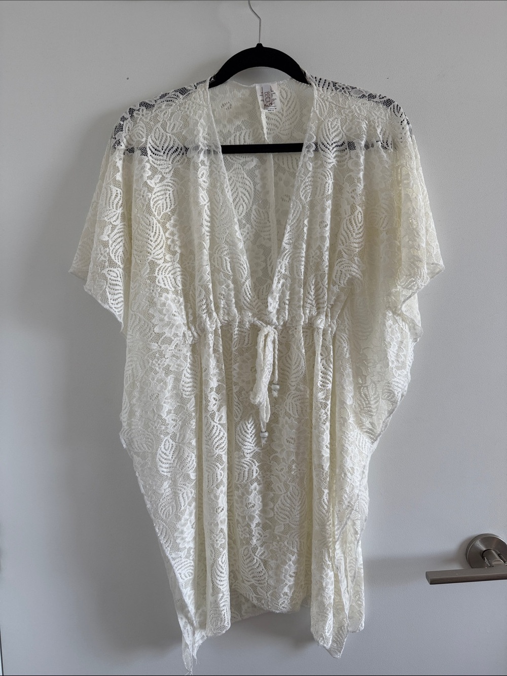 BECCA Ivory Lace Kimono Cover-Up